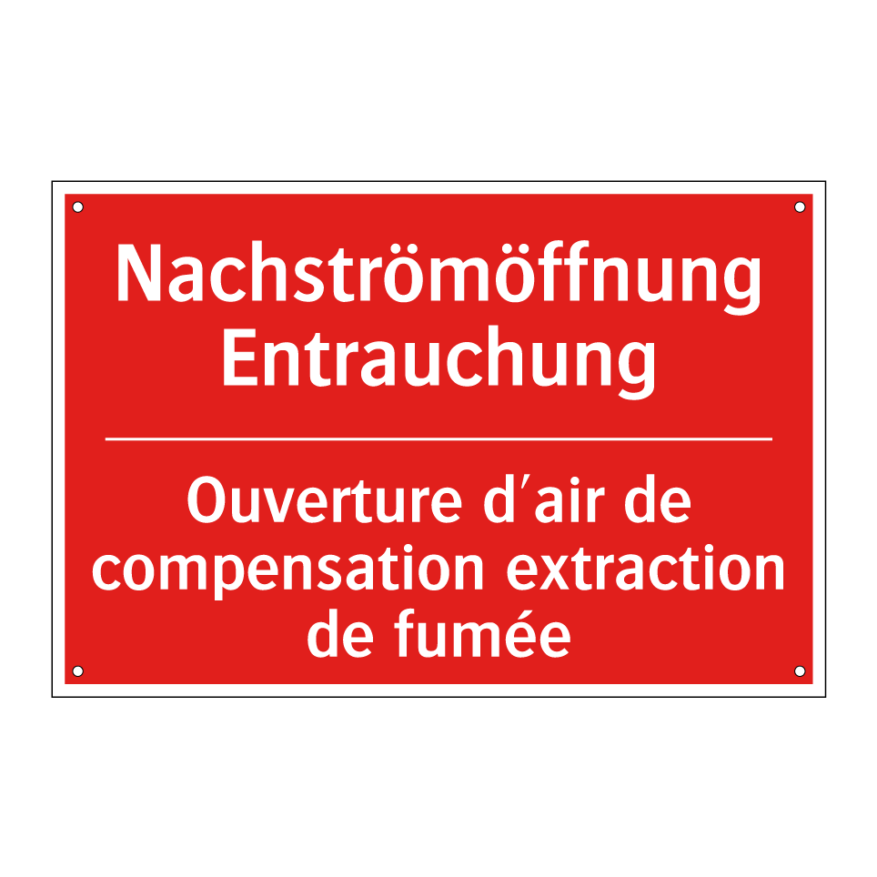 Nachströmöffnung Entrauchung - Ouverture d'air de compensation /.../