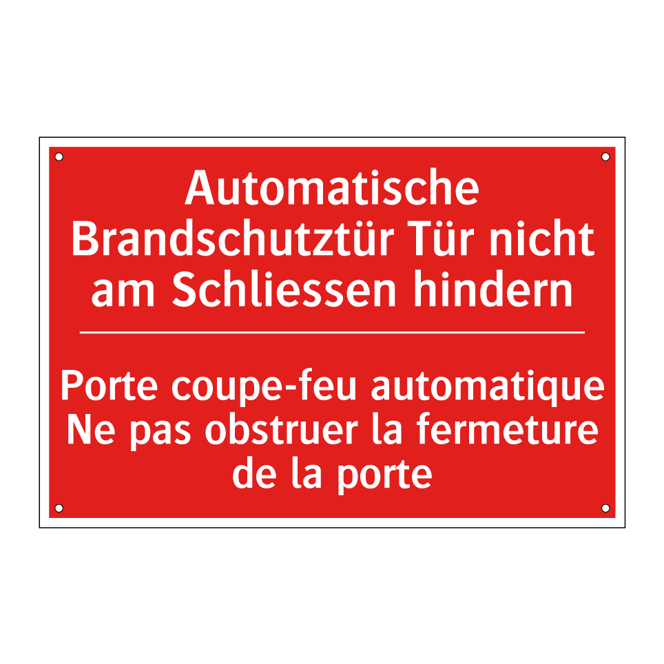 Automatische Brandschutztür Tür /.../ - Porte coupe-feu automatique Ne /.../