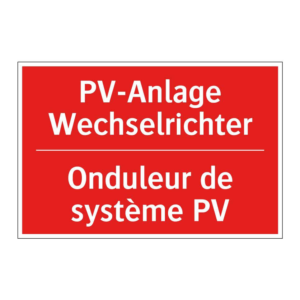 PV-Anlage Wechselrichter - Onduleur de système PV