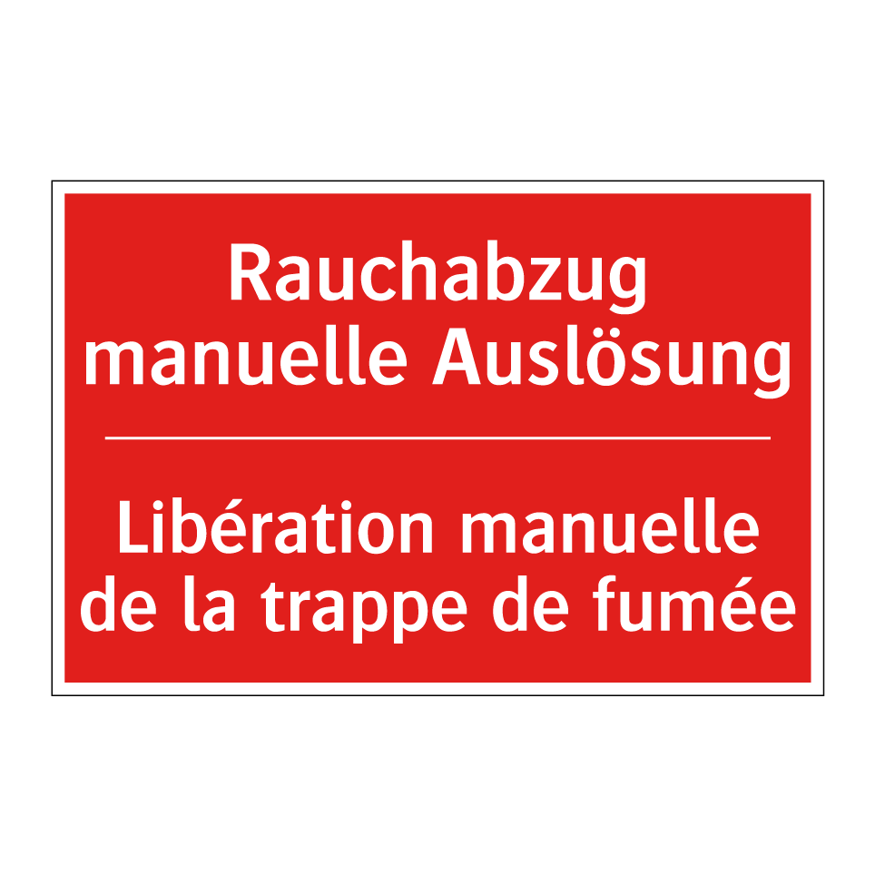 Rauchabzug manuelle Auslösung - Libération manuelle de la trappe /.../