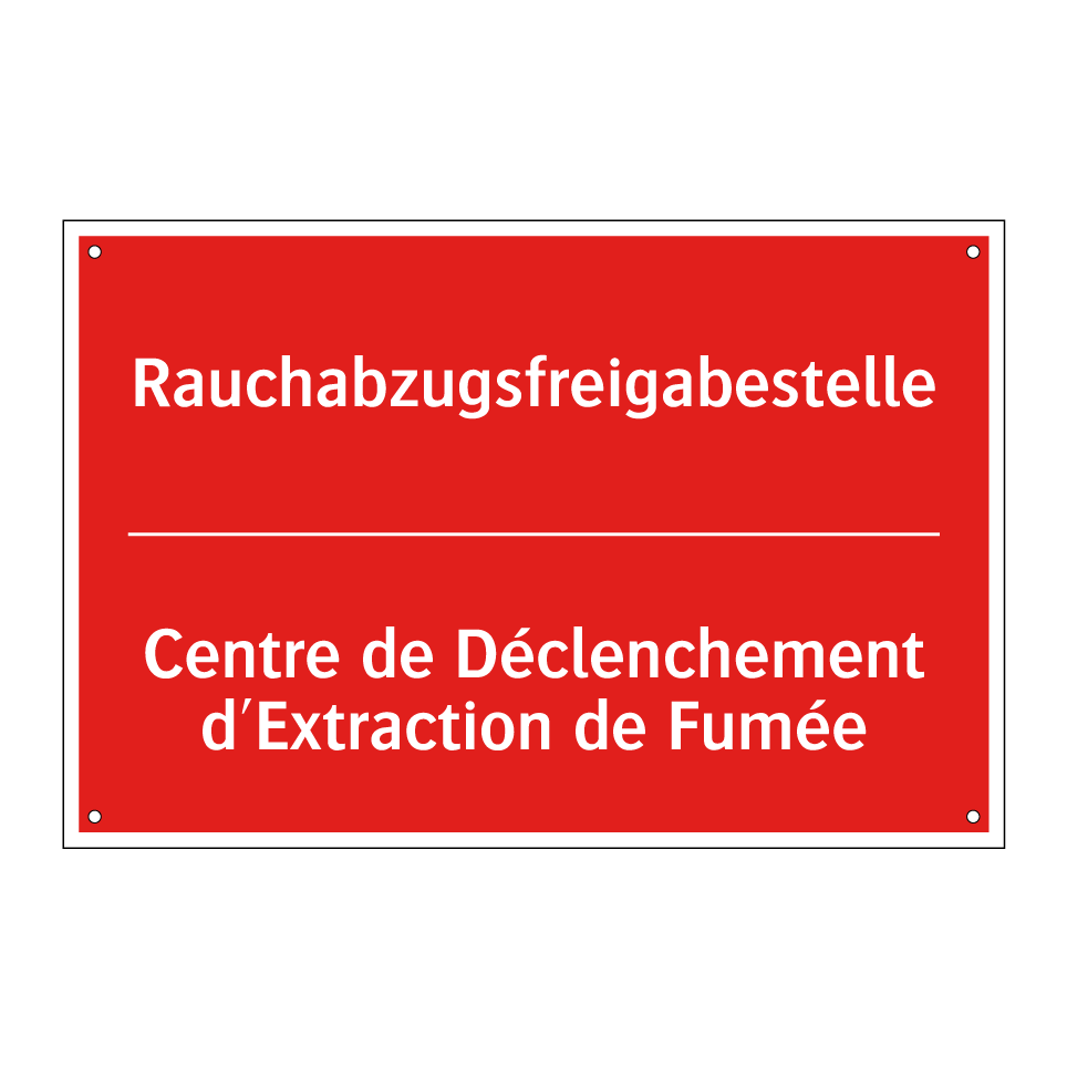 Rauchabzugsfreigabestelle - Centre de Déclenchement d'Extraction /.../