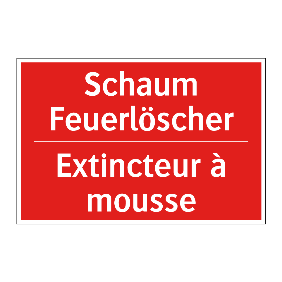 Schaum Feuerlöscher - Extincteur à mousse