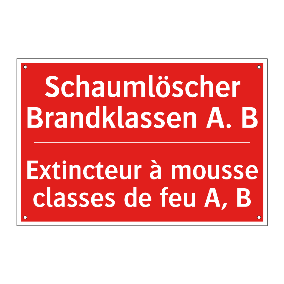Schaumlöscher Brandklassen A. /.../ - Extincteur à mousse classes de /.../