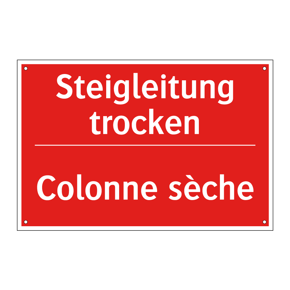 Steigleitung trocken - Colonne sèche