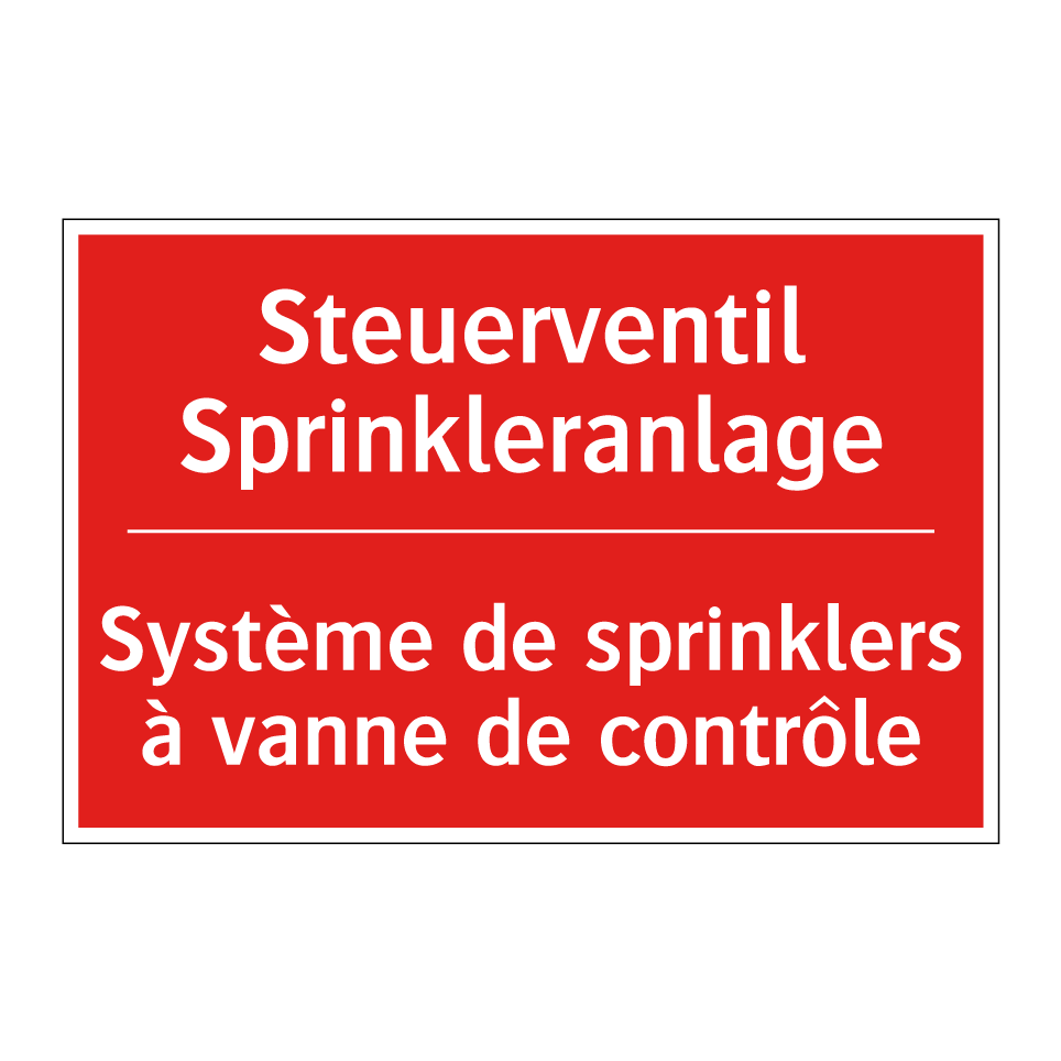 Steuerventil Sprinkleranlage - Système de sprinklers à vanne /.../