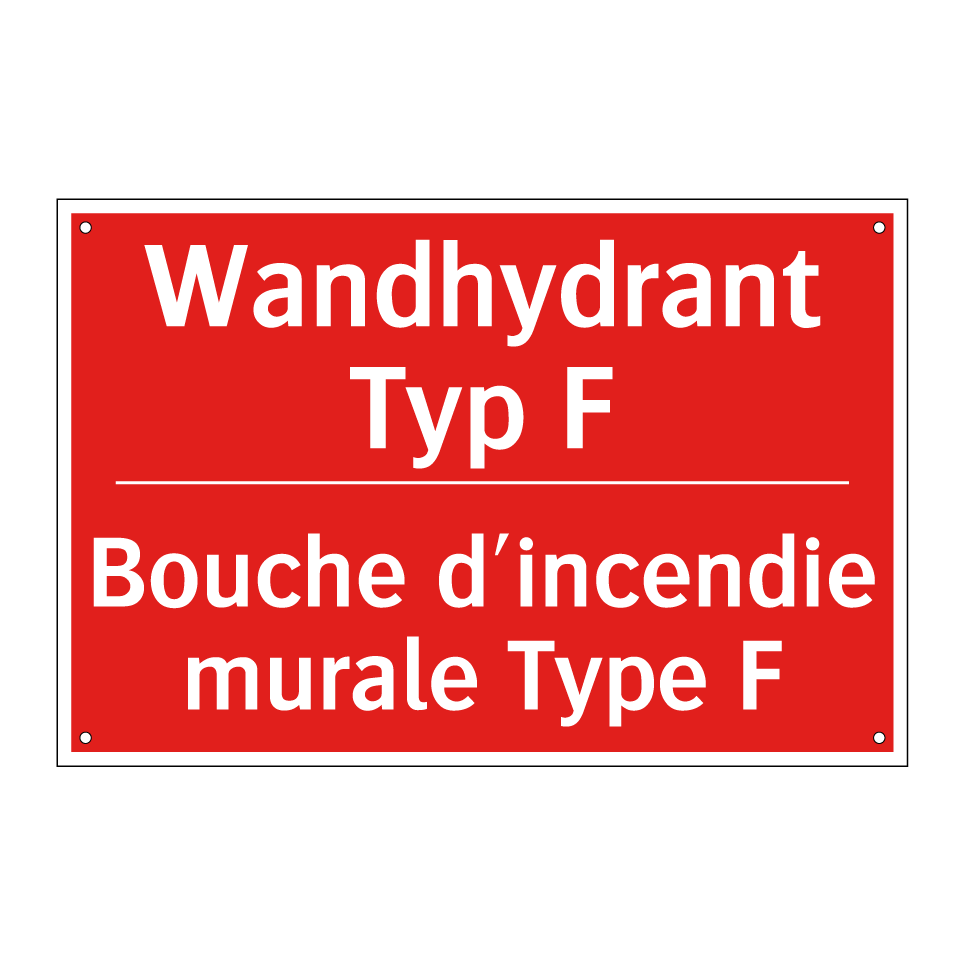Wandhydrant Typ F - Bouche d'incendie murale Type /.../