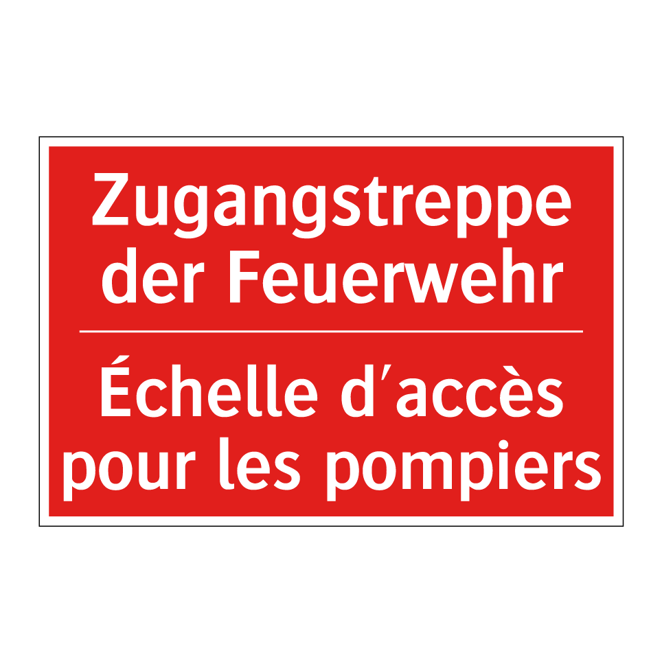 Zugangstreppe der Feuerwehr - Échelle d'accès pour les pompiers /.../
