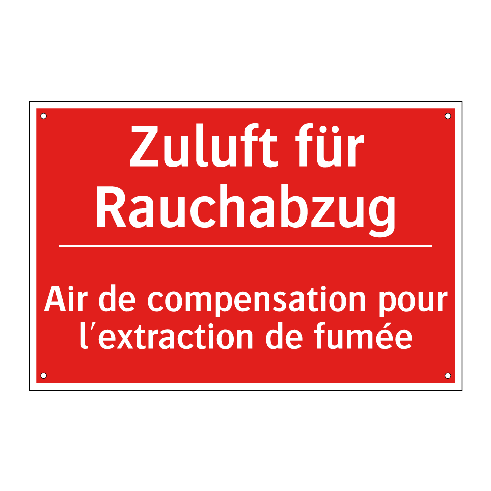 Zuluft für Rauchabzug - Air de compensation pour l'extraction /.../