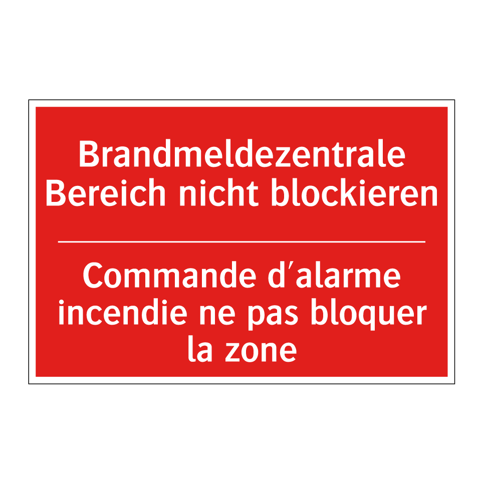Brandmeldezentrale Bereich nicht /.../ - Commande d'alarme incendie ne /.../