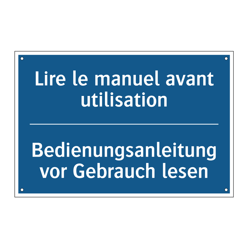 Bedienungsanleitung vor Gebrauch /.../ - Lire le manuel avant utilisation /.../