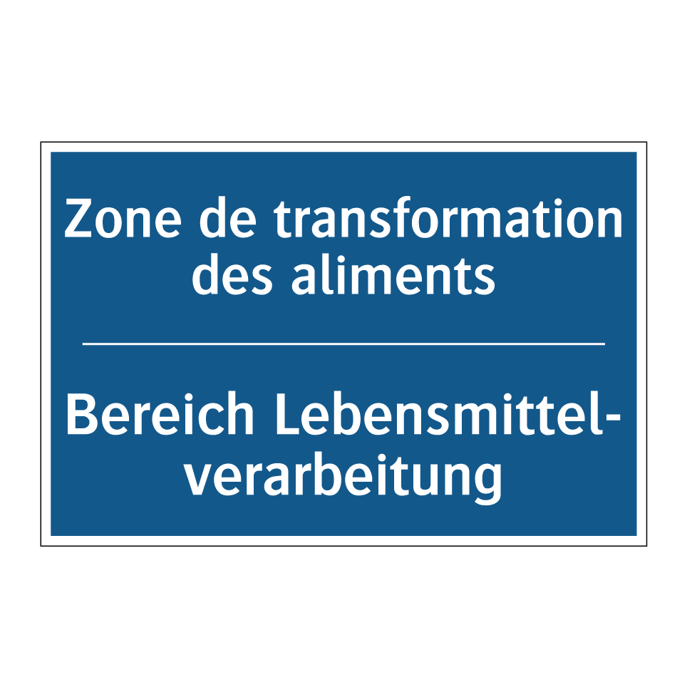 Bereich Lebensmittel- verarbeitung /.../ - Zone de transformation des aliments /.../