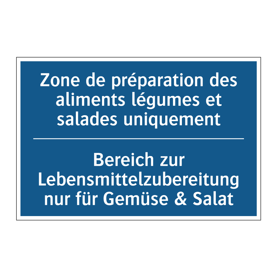 Bereich zur Lebensmittelzubereitung /.../ - Zone de préparation des aliments /.../