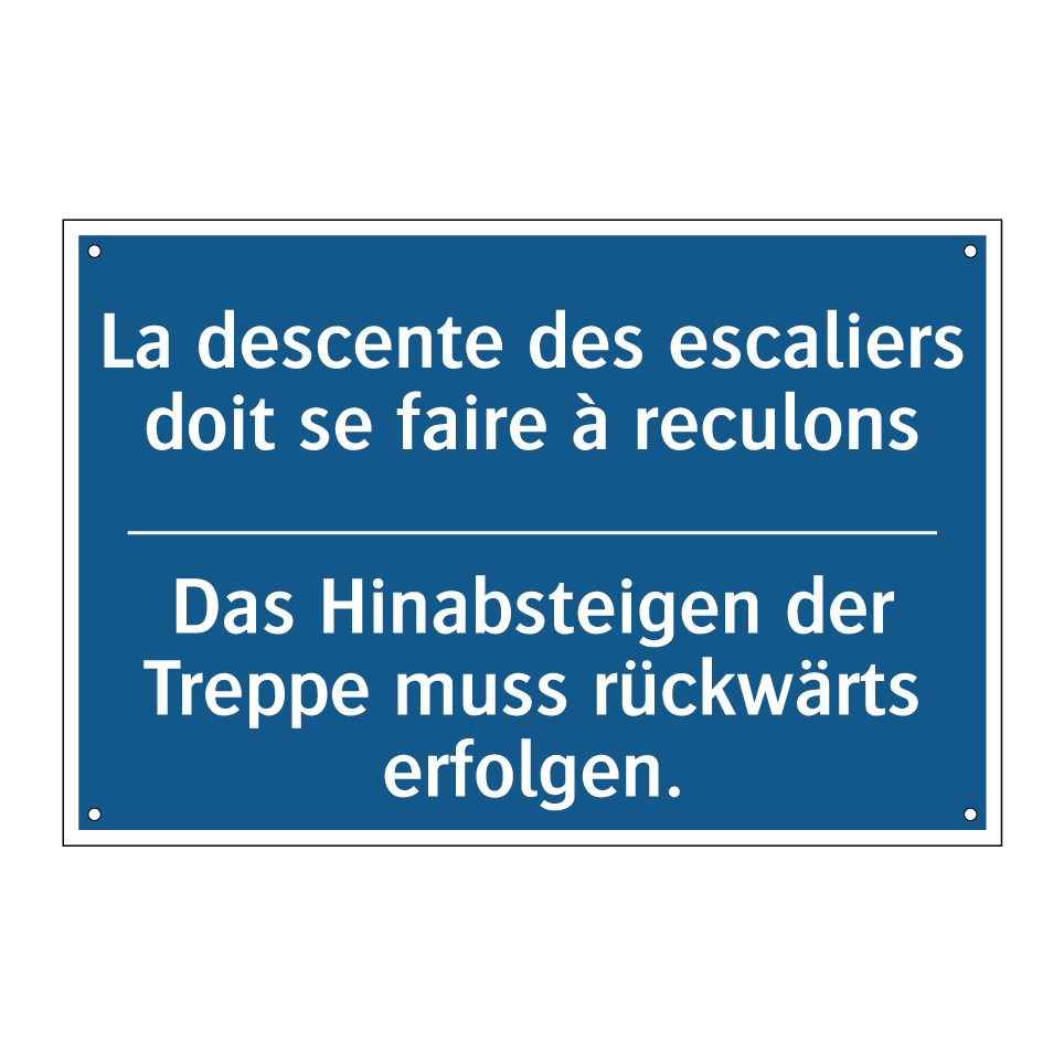 Das Hinabsteigen der Treppe muss /.../ - La descente des escaliers doit /.../