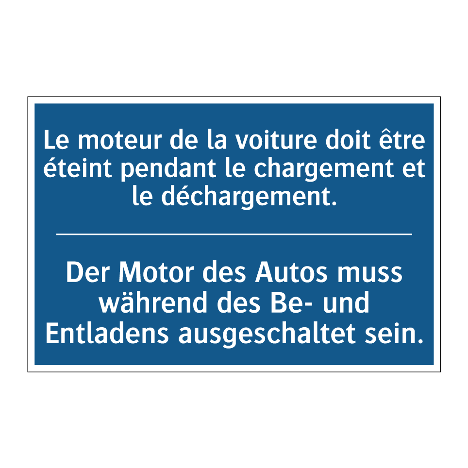 Der Motor des Autos muss während /.../ - Le moteur de la voiture doit être /.../