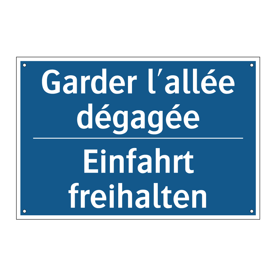 Einfahrt freihalten - Garder l'allée dégagée