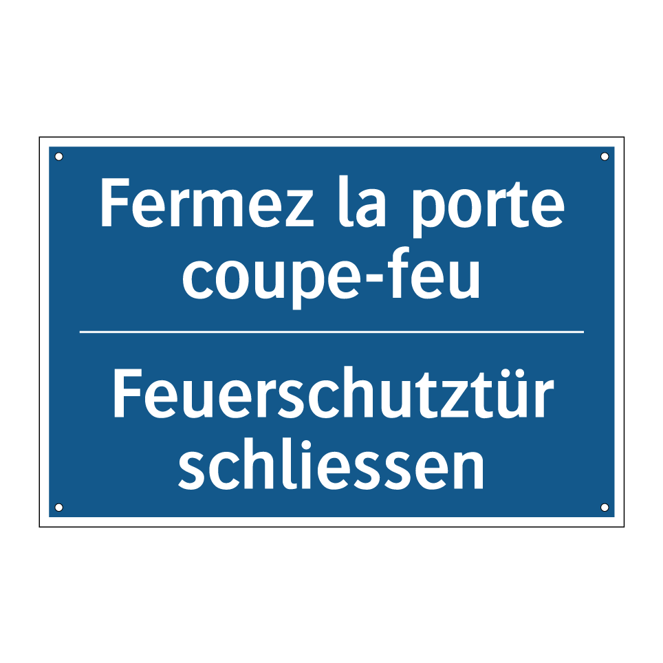 Feuerschutztür schliessen - Fermez la porte coupe-feu