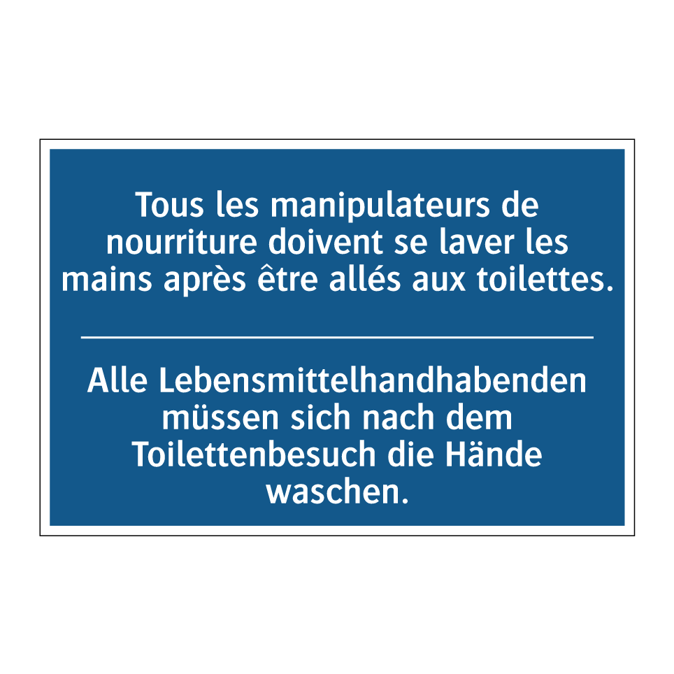Alle Lebensmittelhandhabenden /.../ - Tous les manipulateurs de nourriture /.../