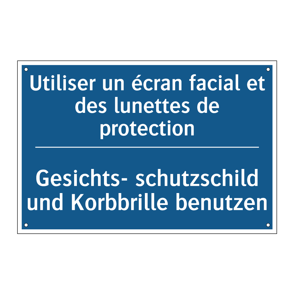 Gesichts- schutzschild und Korbbrille /.../ - Utiliser un écran facial et des /.../