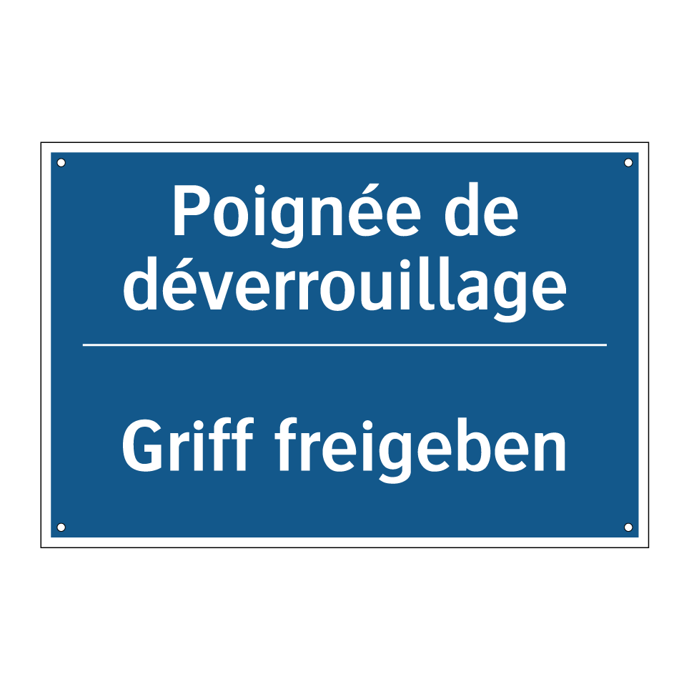 Griff freigeben - Poignée de déverrouillage