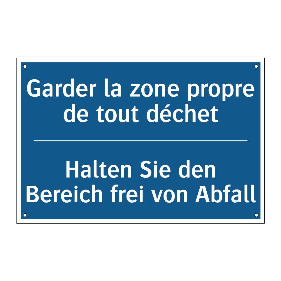 Halten Sie den Bereich frei von /.../ - Garder la zone propre de tout /.../
