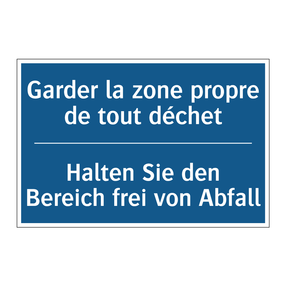 Halten Sie den Bereich frei von /.../ - Garder la zone propre de tout /.../