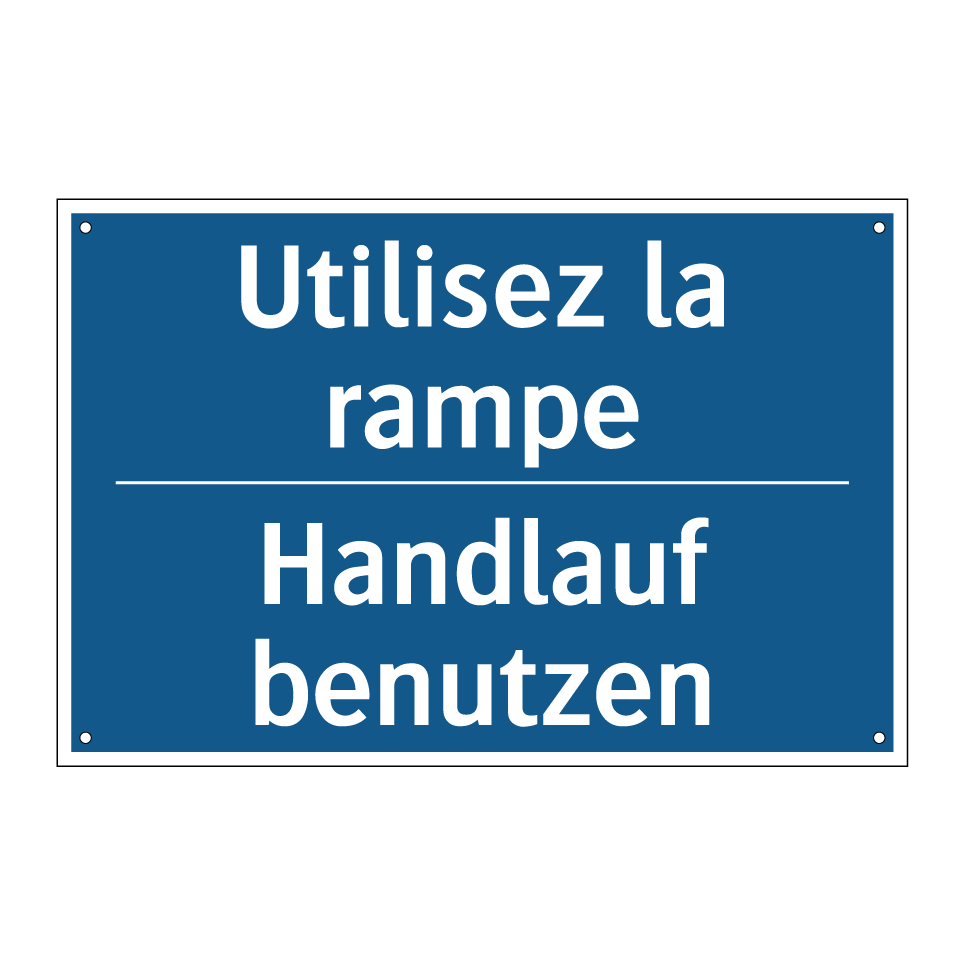 Handlauf benutzen - Utilisez la rampe