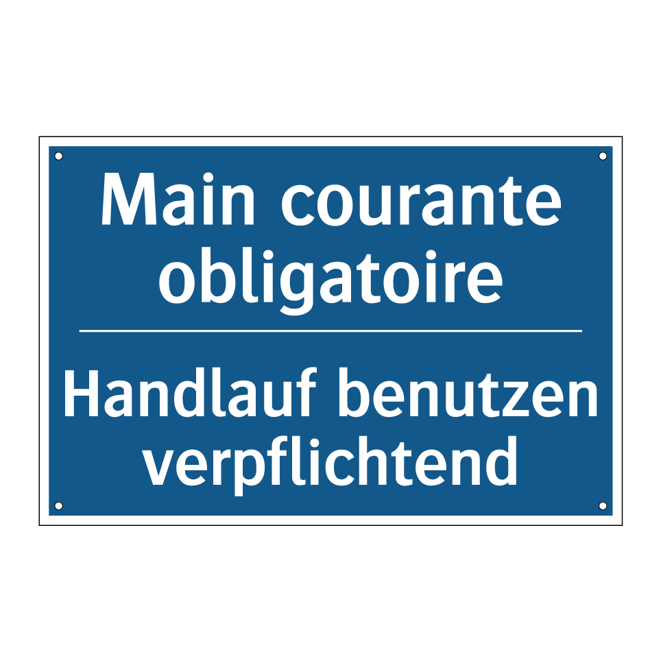 Handlauf benutzen verpflichtend /.../ - Main courante obligatoire
