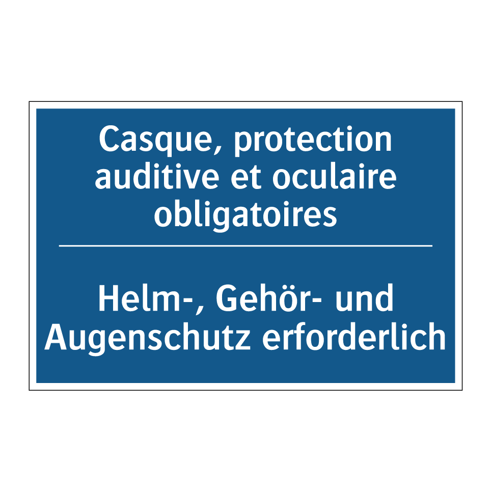 Helm-, Gehör- und Augenschutz /.../ - Casque, protection auditive et /.../