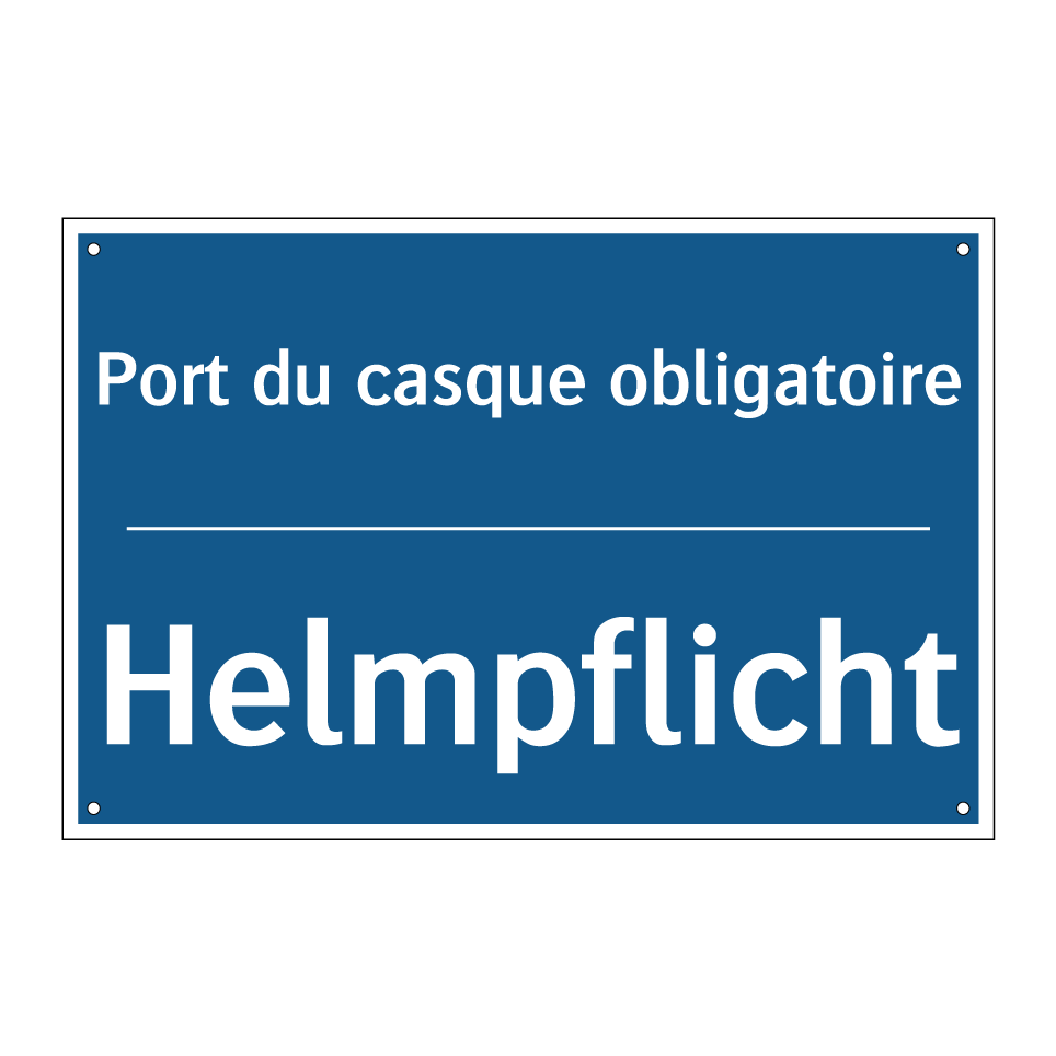 Helmpflicht - Port du casque obligatoire