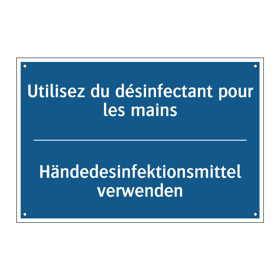 Händedesinfektionsmittel verwenden /.../ - Utilisez du désinfectant pour /.../