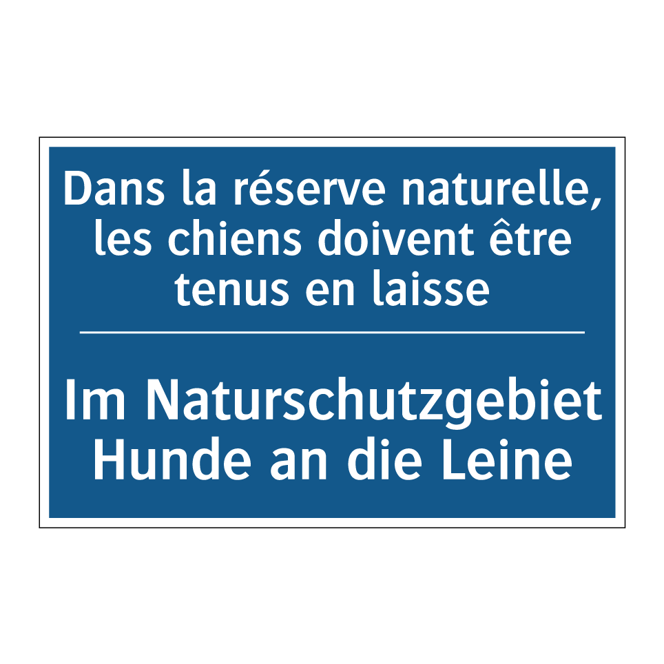 Im Naturschutzgebiet Hunde an /.../ - Dans la réserve naturelle, les /.../