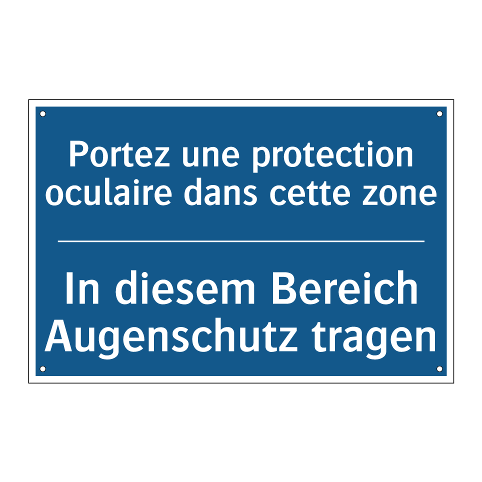 In diesem Bereich Augenschutz /.../ - Portez une protection oculaire /.../