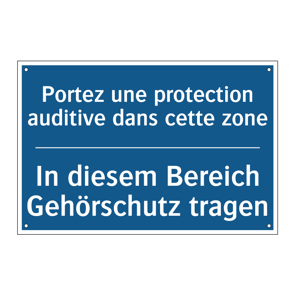 In diesem Bereich Gehörschutz /.../ - Portez une protection auditive /.../