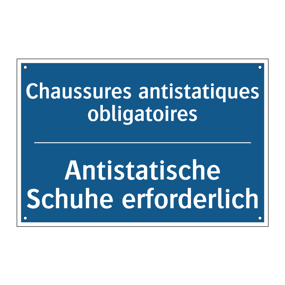 Antistatische Schuhe erforderlich /.../ - Chaussures antistatiques obligatoires /.../