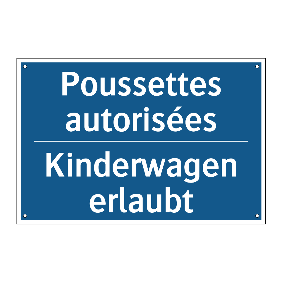 Kinderwagen erlaubt - Poussettes autorisées