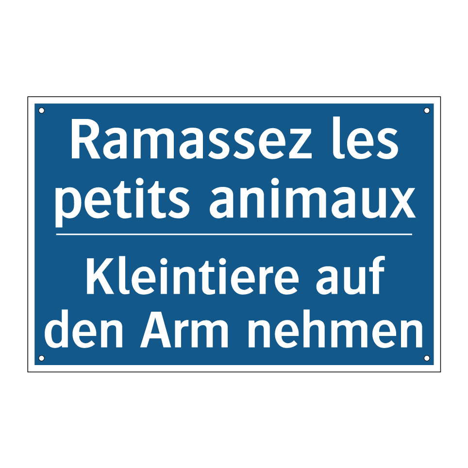 Kleintiere auf den Arm nehmen - Ramassez les petits animaux