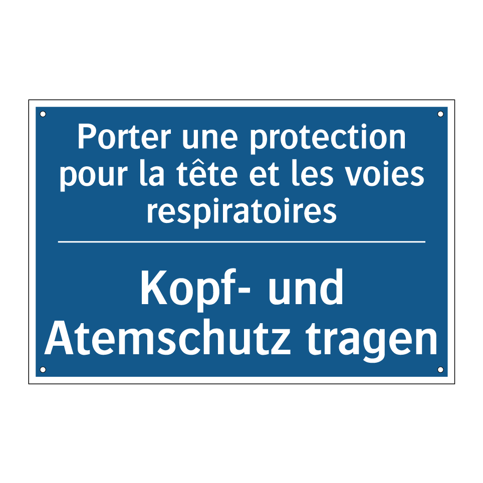 Kopf- und Atemschutz tragen - Porter une protection pour la /.../