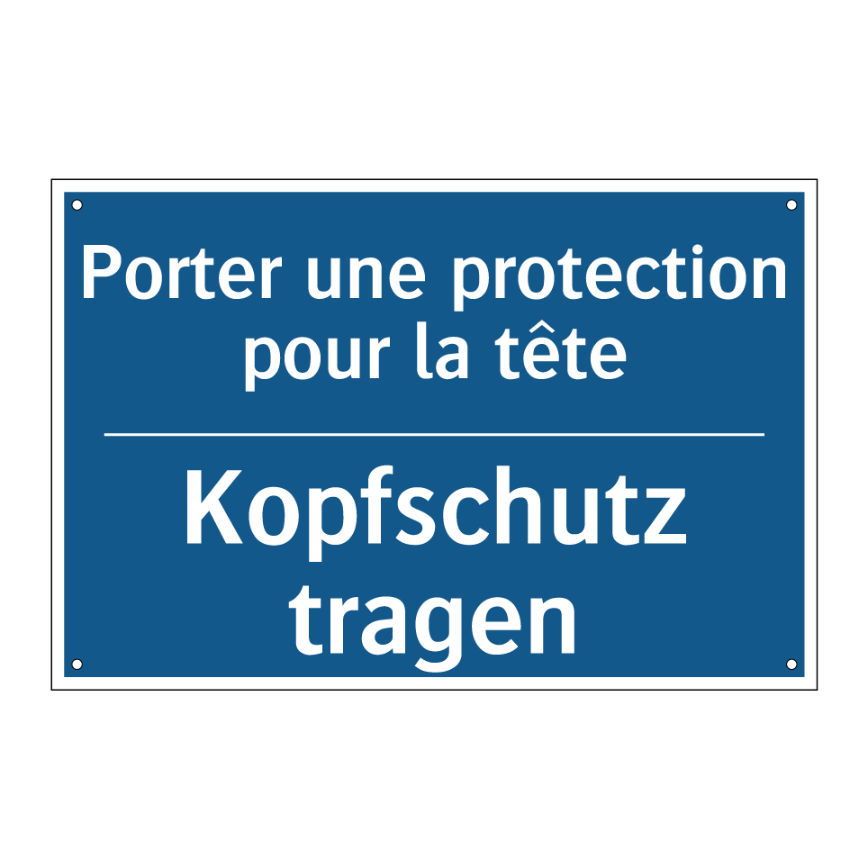Kopfschutz tragen - Porter une protection pour la /.../
