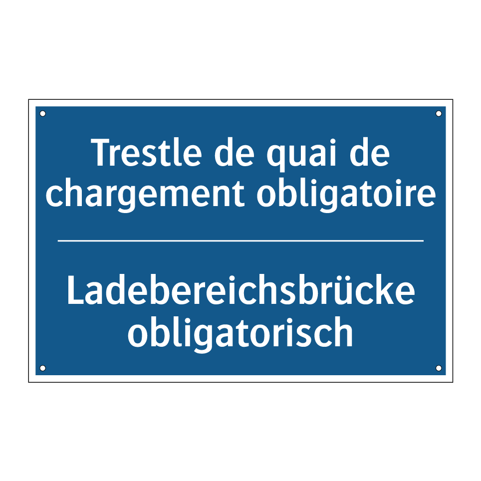 Ladebereichsbrücke obligatorisch /.../ - Trestle de quai de chargement /.../