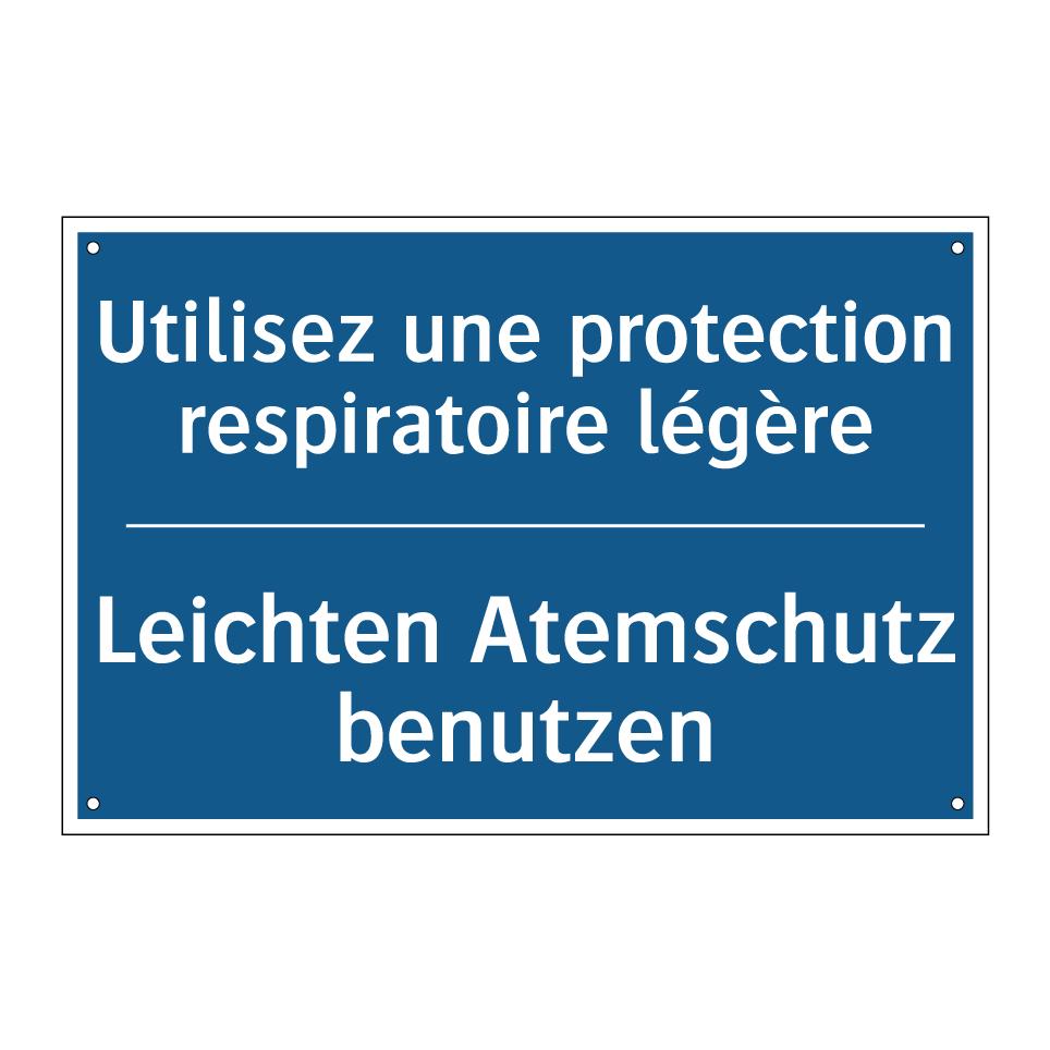 Leichten Atemschutz benutzen - Utilisez une protection respiratoire /.../