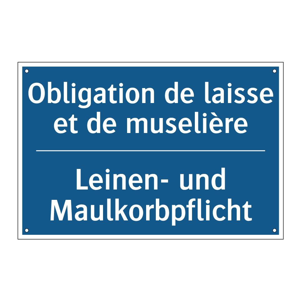 Leinen- und Maulkorbpflicht - Obligation de laisse et de muselière /.../