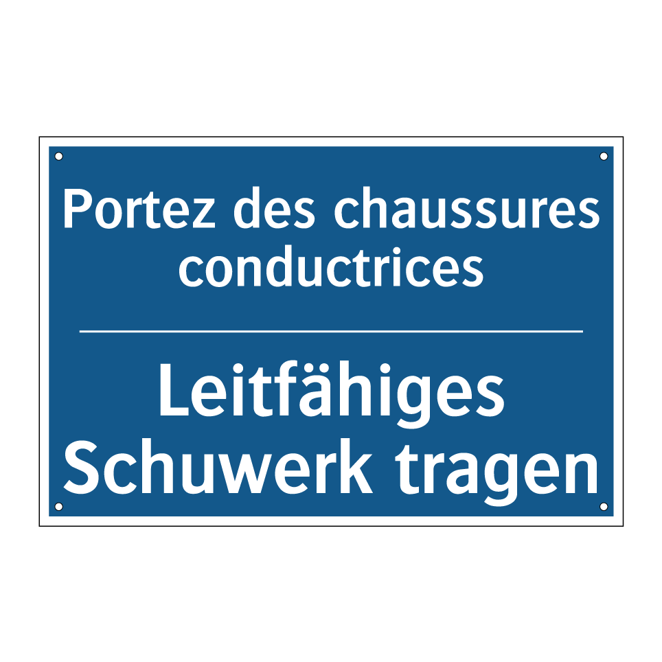 Leitfähiges Schuwerk tragen - Portez des chaussures conductrices /.../