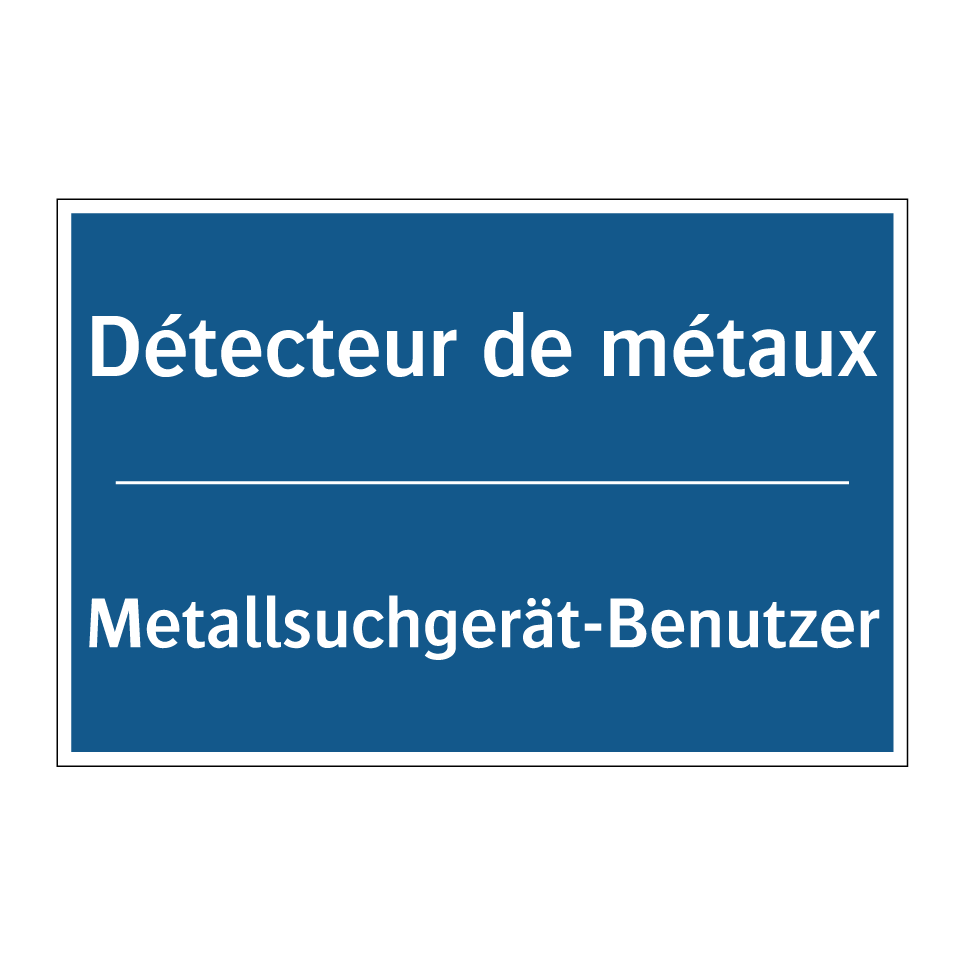 Metallsuchgerät-Benutzer - Détecteur de métaux