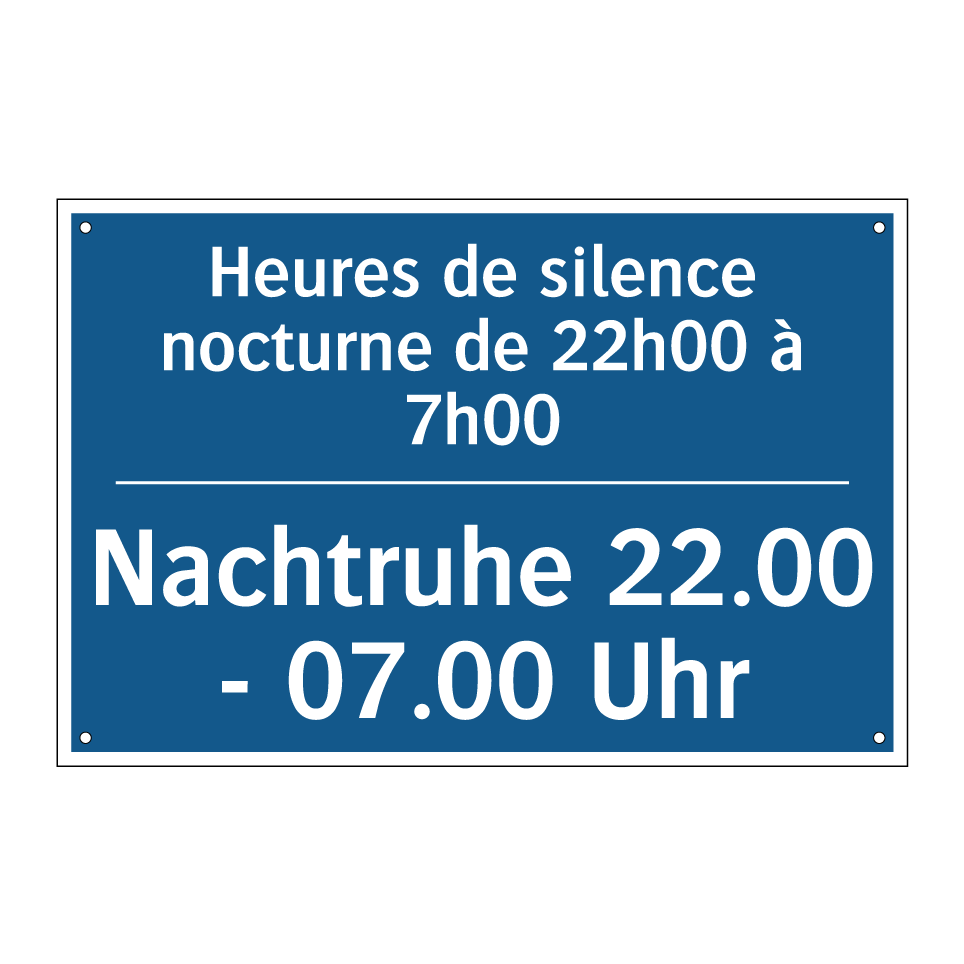 Nachtruhe 22.00 - 07.00 Uhr - Heures de silence nocturne de /.../