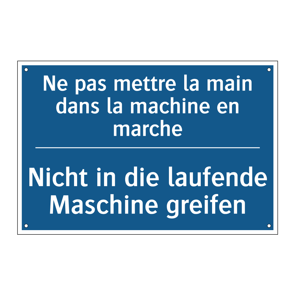 Nicht in die laufende Maschine /.../ - Ne pas mettre la main dans la /.../