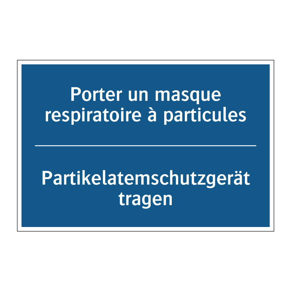 Partikelatemschutzgerät tragen - Porter un masque respiratoire /.../