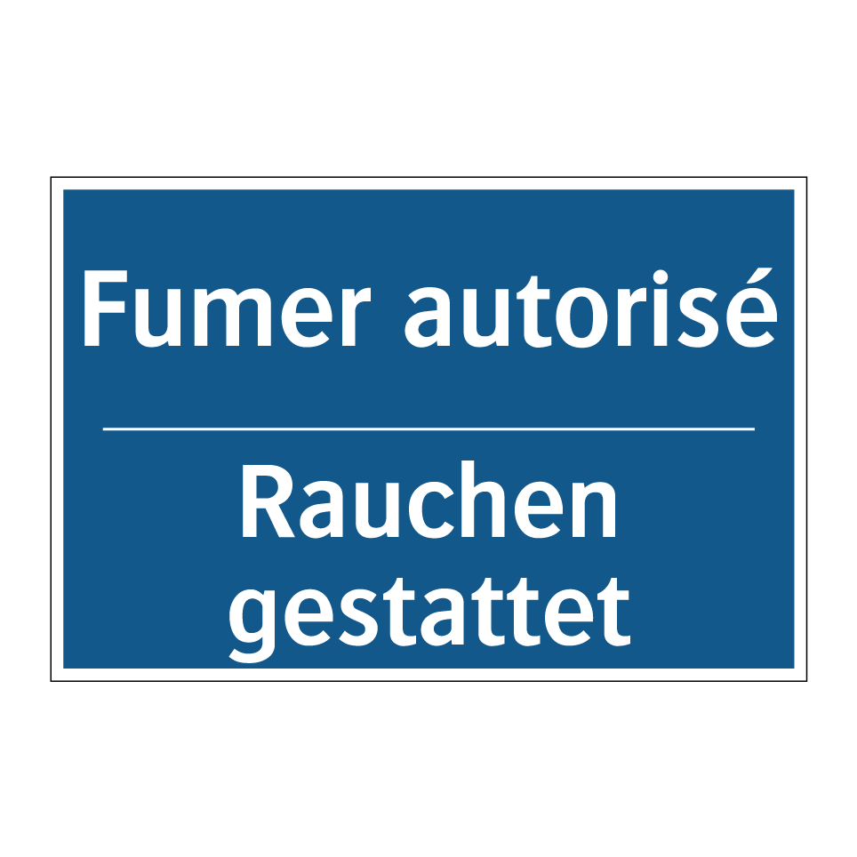 Rauchen gestattet - Fumer autorisé