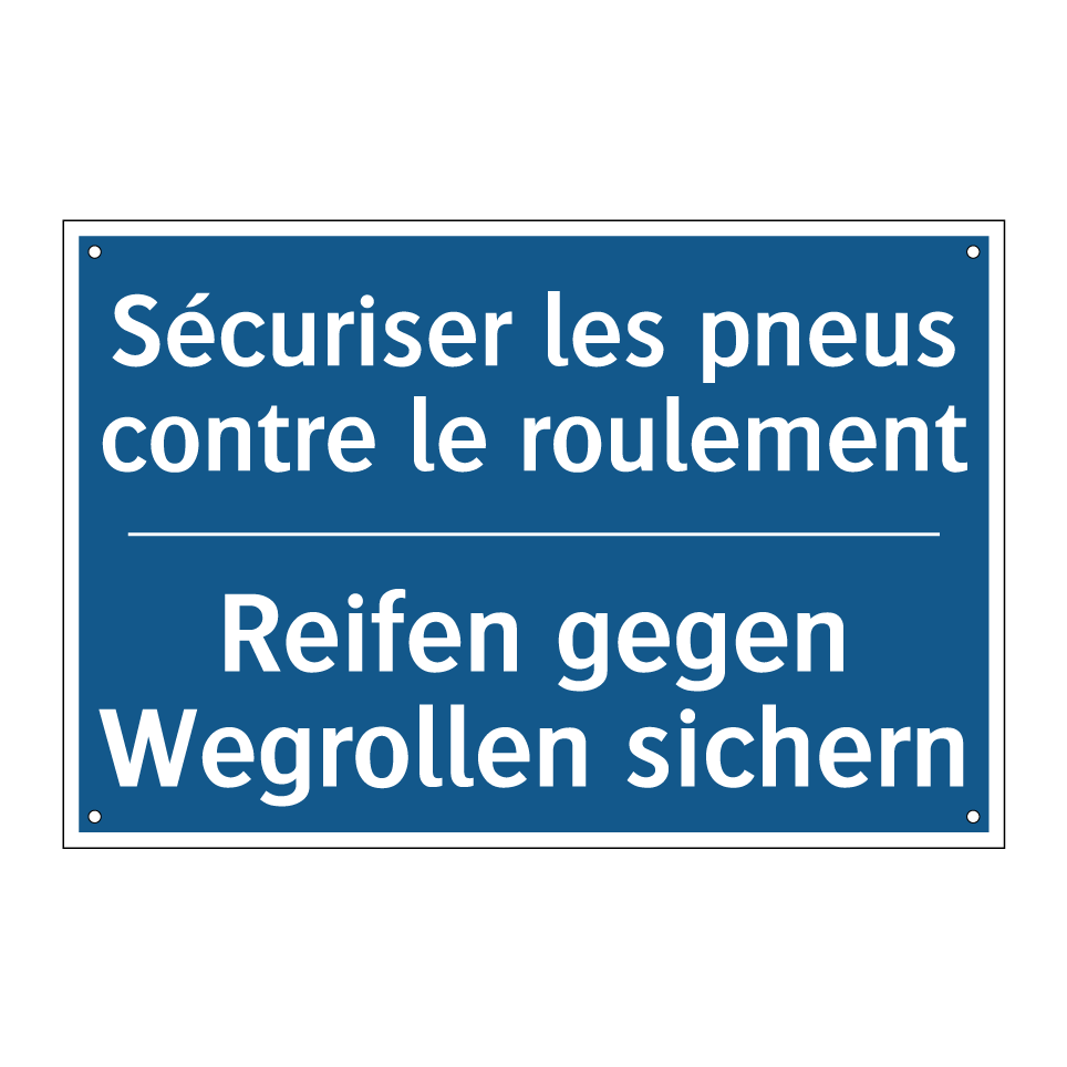Reifen gegen Wegrollen sichern - Sécuriser les pneus contre le /.../