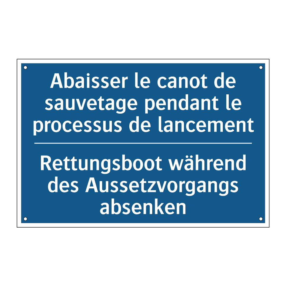 Rettungsboot während des Aussetzvorgangs /.../ - Abaisser le canot de sauvetage /.../