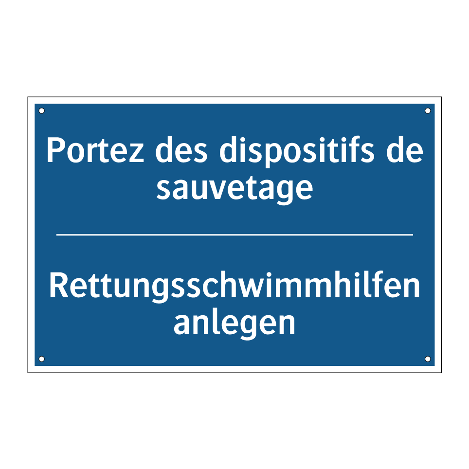 Rettungsschwimmhilfen anlegen - Portez des dispositifs de sauvetage /.../